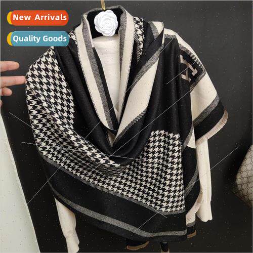 New fashion letter H thousand birds check imitation cashmere