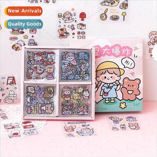 Big Bang PET Boxed Waterproof Stickers Bean Fudge Hand-paint
