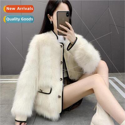 Faux fox fur coat female 2023 new celebrity fur one short hi