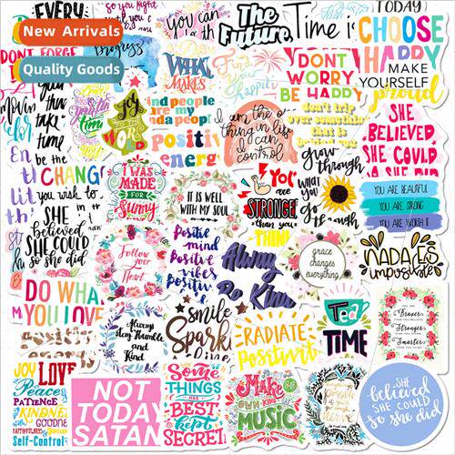 50 small size 4cm English phrase graffiti stickers helmet ce
