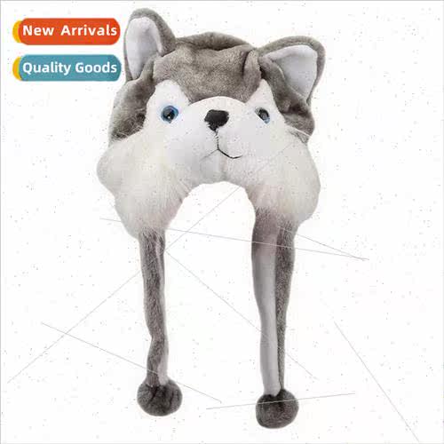 Gray Wolf Halloween Party Headgear Hat Cute Cartoon Dress Up