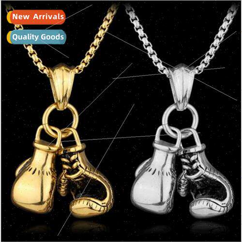 Fashion creative Stallone boxing gloves necklace domineering