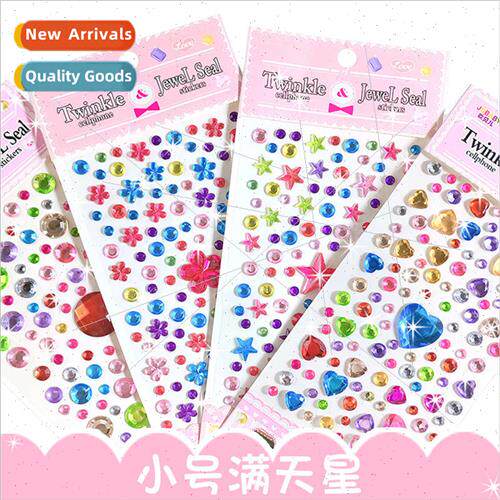Childrens gemstone acrylic rhinestone stickers three-dimensi