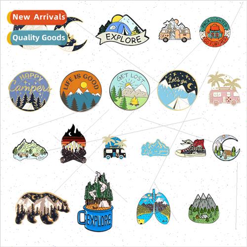 Creative Landscape Figure Set of 20 Tourist Scenic  Brooch M