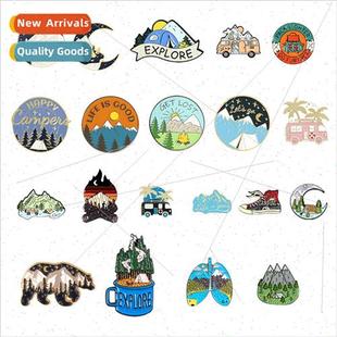 Creative Landscape Figure Set of 20 Tourist Scenic  Brooch M