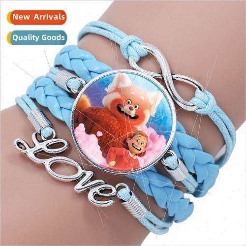 turning red cartoon image time gemstone multi-layer bracelet