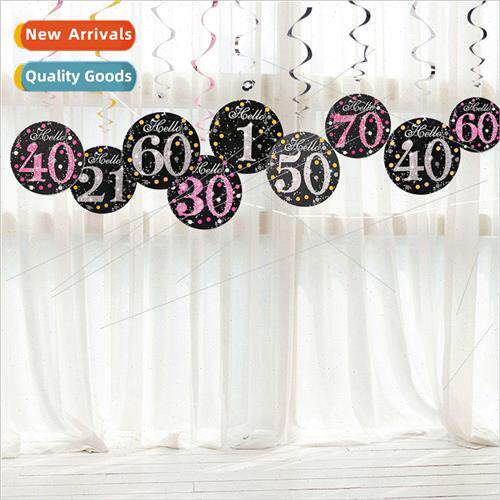 2023 New Digital Birthday Spiral Hanging Decoration 适用 Ann
