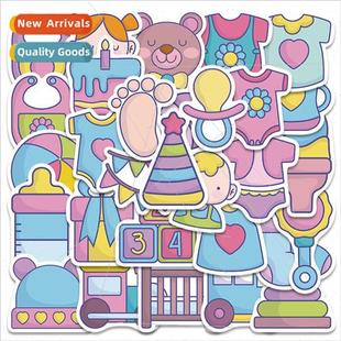 30 pcs of baby and childrens toys stickers suitcase water cu