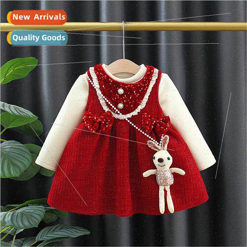 2779 baby padded dress new winter childrens thickened skirt