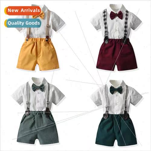 2023 Childrens gentleman suit summer Korean  of the short-sl