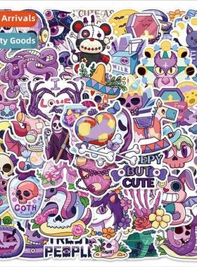 50 self-created cartoon gothic  quirky graffiti stickers lug