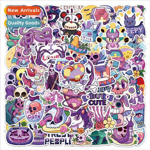 50 self-created cartoon gothic  quirky graffiti stickers lug