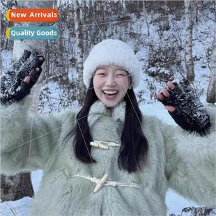 buckle environmental fur Green winter horn 2023 new cow