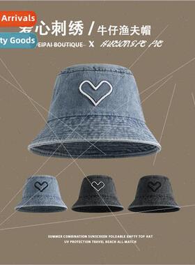 Love cowboy fisherman hat female summer UV protection hundre