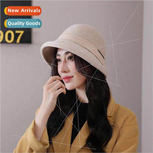 Autumn and winter middle-aged and elderly womens bowler hat