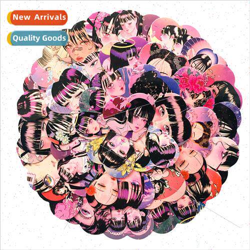 Korean  psychedelic girl 34 self-adhesive stickers love head