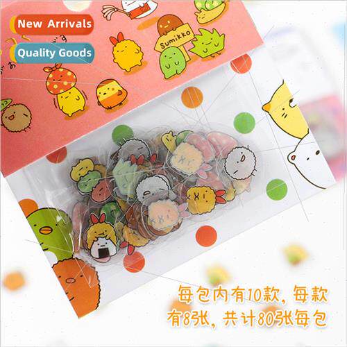 Japanese corner cartoon creatures sock cat stickers package