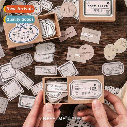 Boxed Sticky Notes Mini Label Series Vintage Handbook DIY De