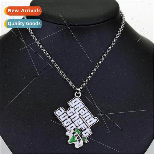 Grand Theft Auto Metal Letter Keychain Necklace Rampage GTA