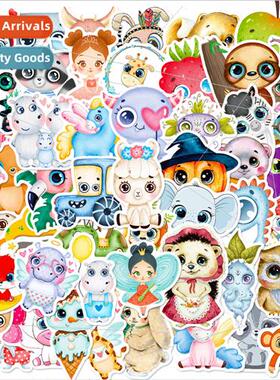 50 Pieces of Big Eye Animals Cute Kids Stickers DIY Decorati