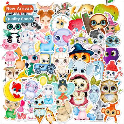 50 Pieces of Big Eye Animals Cute Kids Stickers DIY Decorati