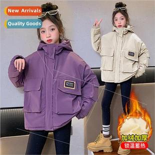 2023 girl jacket big girls new winter and fall padded Girls