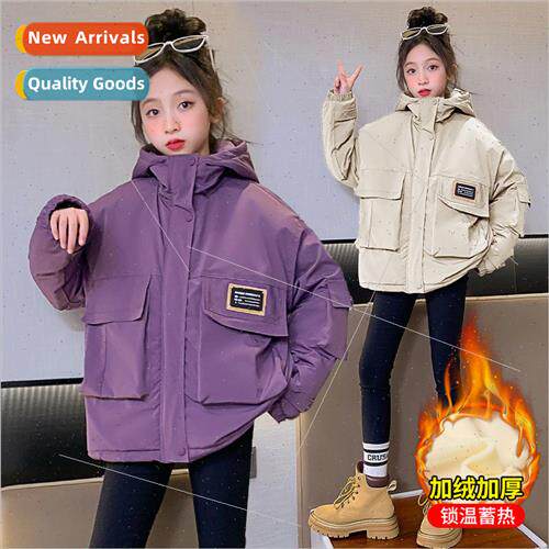 Girls padded jacket fall and winter  2023 new girls big girl