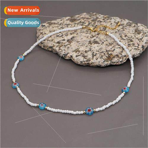 22 years new ins  simple white system glass rice beads glaze