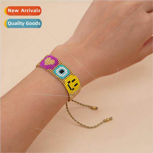 Ins Fresh Style Cute Smiley Love Clover Petal Rice Bead Mosa