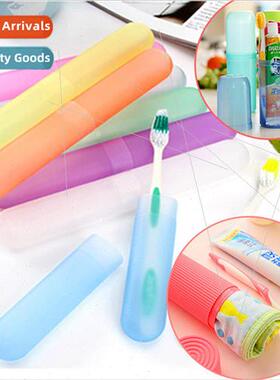 Candy Color Portable Toothbrush Holder Plastic Frosted Tooth