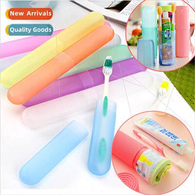 Candy Color Portable Toothbrush Holder Plastic Frosted Tooth