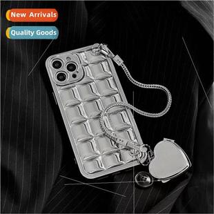 plaid 适用 iphone14pro Premium mirror silver max lov feeling