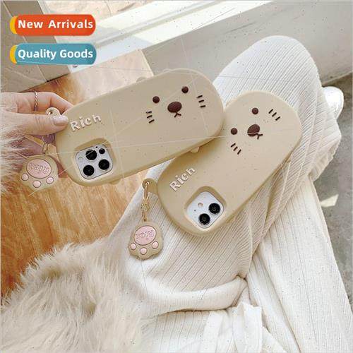 Stereoscopic cartoon Rich cat pendant 适用 iphone13promax ap