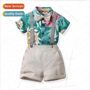 summer new children Childrens short 2023 lapel sleeved wear