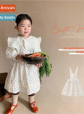 Childrens skirts 2022 spring new French floral girls dress l