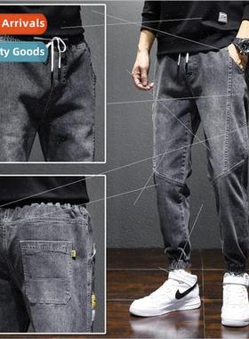 Jeans mens loose drawstring harem pants 2020 fall new casual