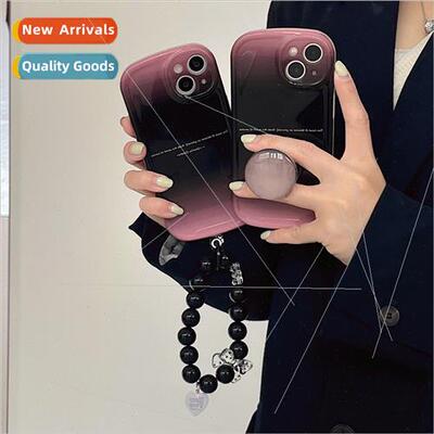 Pink Black Gradient English IPhone13/15ProMax Creative Gloss