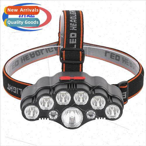 9 core strong light headlamp led headlamp portable outdoor n