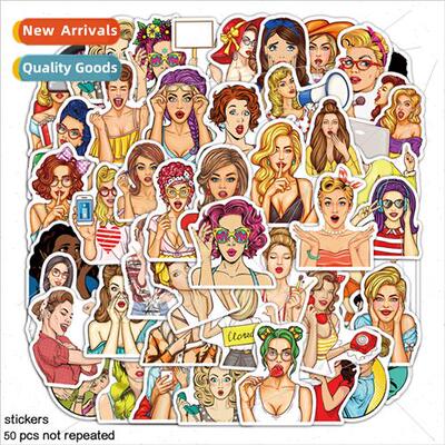 50 pieces of American comics wind wind fashion retro girl gr