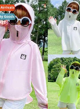 2023 new men and women children ice silk sunscreen clothing