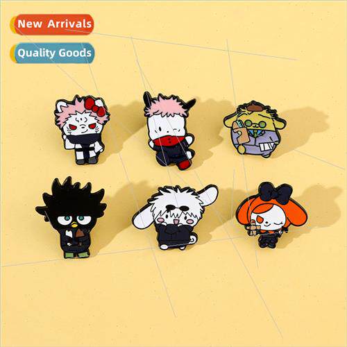 Creative cartoon Sanrio spell back to war  metal badge Gojo