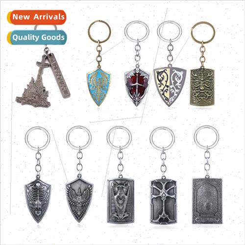 Game around Dark Souls shield keychain metal mens car retro