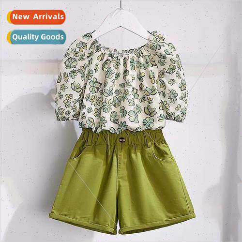 Girls fashion suit 2023 summer new 适用eign  girls thin sect