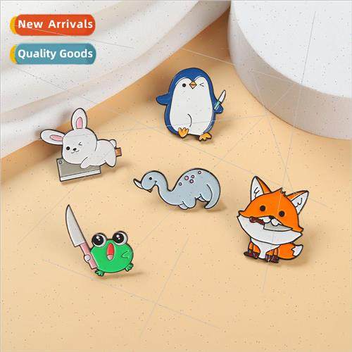 Knife animal fox rabbit penguin dinosaur frog knife metal ba