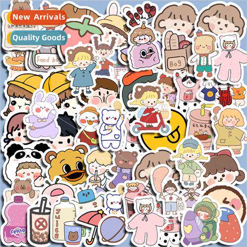 Korea ins cute cartoon girl small fresh girl heart stickers