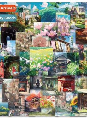 60 anime  art landscape graffiti stickers luggage laptop cel