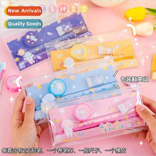 June 1 new cartoon stationery box pencil pouch pencil set el