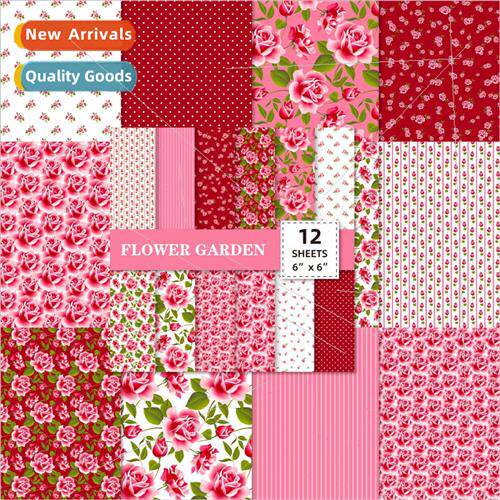 12pcs/pack of pink flowers DIY album scrapbooking handbook b