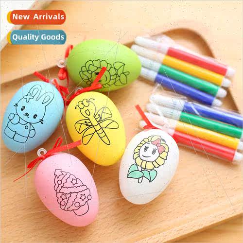 T creative DIY colored eggs children cartoon puzzle handmade