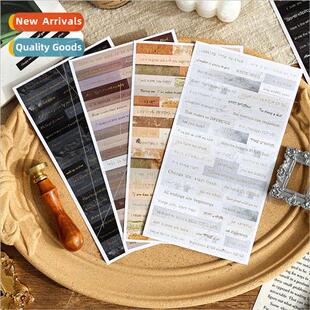 Writing fe Series Handbook Stickers Vintage Stamping Kids St